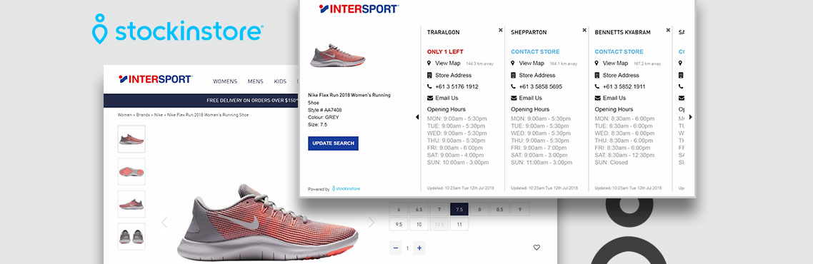 Now Solutions Digital Agency Intersport Australia. Fully Responsive E-Commerce website. with stockinstore the find in store solution increasing sales in store and online